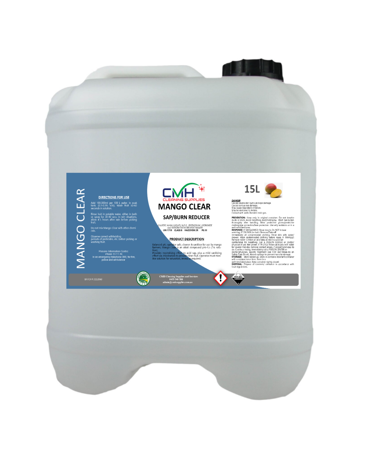 Mango Clear Liquid Liquid Sap Burn Reducer CMH Cleaning Supplies