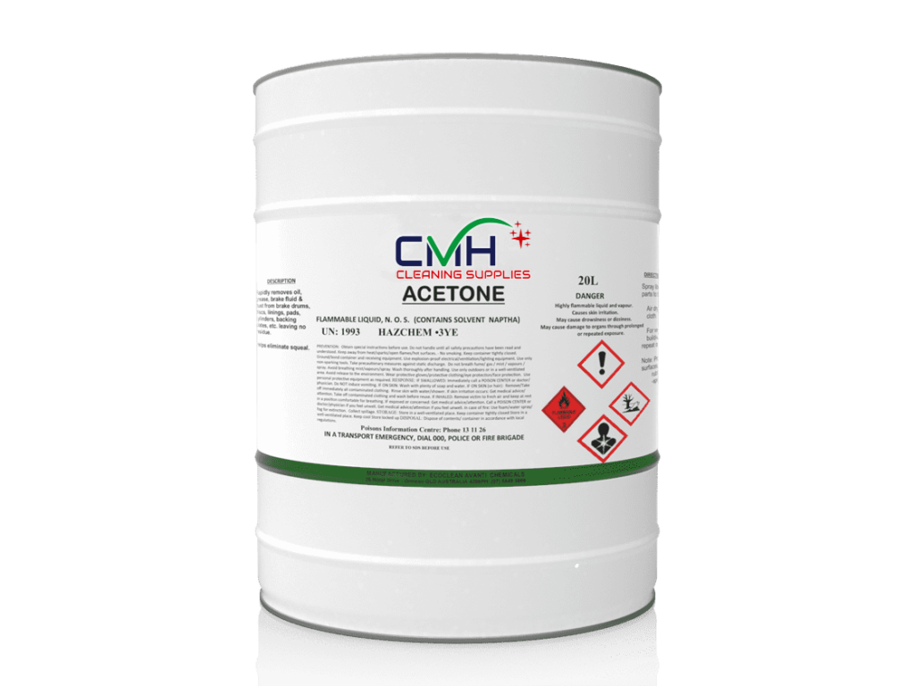 Acetone Specialty Chemical Formulation Acrylic and Fiberglass CMH Cleaning Supplies and Services